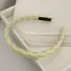 Diadema de Cuadros Amarillo-Verde Fresca Estilo Coreano, Dulce y Juvenil, Diseño de Corona Alta, Versátil para Salir, Delgada Diadema Elegante