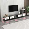 Mesa de Centro Combinación Gabinete de TV Extensible De Pie Madera Maciza Hogar Apartamento Pequeño Sala de Estar Moderna Simple Patas de Madera Maciza Gabinete de TV