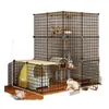 Gaiola para Gatos com Espaço Livre, Casa para Gatos Interna, Recinto de Luxo para Gatos, Gaiola Grande para Gatos, Gaiola de Brincadeiras para Gatos, Vila de Gatos de Múltiplos Andares