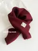 Bufanda de Punto Suave y Cera Estilo Coreano Estilo Perezoso para Mujer Invierno Nuevo Gruesa de Alta Gama Cálida Versátil Color Sólido Bufanda Pequeña