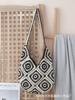 2025 Bolso Nuevo Tejido de Flores Bolso de Paja Tejido a Mano de Margarita Bolso de Hombro Portátil de Viaje de Vacaciones para Mujer