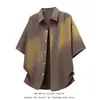 Camisa de Manga Corta Fina y Transpirable Estilo 'Old Money' 2026, Corte Holgado, Talla Grande, Elegante y Moderna, Camisa de Color Sólido sin Planchado para Hombre