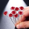 Acessórios de Noiva Simples Flor Pérola Grampo de Cabelo em U Pequeno Garfo de Cabelo Infantil Pin Revestimento de Cabelo Adorno de Cabeça Comércio Exterior Transfronteiriço