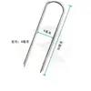 Estacas de Suelo en Forma de U Roscadas Transfronterizas, Estacas Anguladas Grandes para Tela Anti-Maleza, Estacas Galvanizadas para Suelo de Jardín, Piezas de Fijación para Malla de Acolchado