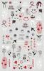 Calcomanías para uñas Calcomanías para uñas de San Valentín corazón de rosa F930 F931 F932