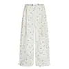 Pantalones Casuales de Pierna Recta con Estampado Completo de Huella de Perro Estilo Coreano para Mujer, Novedad Primavera 2026, Pantalones Anchos Sueltos y Relajados