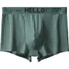 Nuevos Calzoncillos de Rayas para Hombre Antibacterianos Transpirables de Cintura Media Talla Grande Boxer para Estudiantes Listos para la Venta