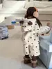 Ropa para niños de azúcar de pera conjunto para niñas invierno nuevo elegante cálido top de pelo para niños pantalones ropa de bebé Clase A