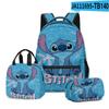 Produto Transfronteiriço 3D Novo: Conjunto de Três Peças - Mochila Estudantil com Estampa de Desenho Animado, Lancheira e Estojo - Mais Estiloso Que Você!