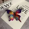 Jardim de Vento Decorativo DIY Monet Borboleta de Parede Layout Simulação Borboleta Mistura Mão Caixa de Presente Presente Borboleta Grande