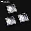 Yongjia Piedra Preciosa 5A Ángulo Recto Cuadrado Zircón Blanco Cuentas Sueltas Accesorios para Uñas DIY Al Por Mayor Brillante