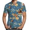 Camisa Polo Casual de Manga Corta con Cuello de Solapa Floral Nueva para Hombre Europea y Americana Tendencia Manga Media 2026 Verano