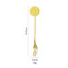 Cuchara tenedor de acero inoxidable, vajilla, juego de cuchara y tenedor de frutas de dibujos animados, cuchara para mezclar café, tenedor de frutas, cuchara de postre