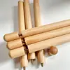 Fábrica de origen personalización OEM barras redondas de madera de haya con tornillos, entrega de muestras en 24 horas, barras redondas de madera maciza para montaje de muebles