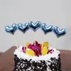 Tarjeta de inserción para escena de pastel de cumpleaños pastel de cumpleaños de amor estrella de cinco puntas bandera de PU decoración suministros para escena de pastel