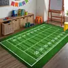 Alfombra de Sala de Estar con Campo de Fútbol Transfronterizo, Alfombra Personalizada de Decoración del Hogar de Terciopelo de Cristal, Alfombra de Mesita de Noche para Dormitorio, Envío Directo de Una Pieza
