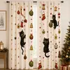 Amazon Venda Quente Transfronteiriça Cortinas com Impressão Digital Série de Natal Decoração de Casa Cortinas Blackout SHIEN Dropshipping