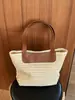Bolsa de Paja Tejida de Verano 2026 para Mujer, Aspecto de Alta Gama, Estilo Vacaciones en la Playa, Bolso de Playa Tejido a Mano, Gran Capacidad, Bolso de Hombro