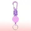 Mosquetão popular de corda retrátil para caminhada ao ar livre em cores vivas, acessório anti-perda para mochila, com função automática de retorno por mola para fácil acesso