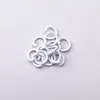 Acessórios para chaveiro DIY 1,2*8mm argola aberta pequeno anel de ferro pintura colorida chaveiro artesanal anel para joia