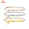 Pulsera de Letras para Niños DIY Simple Personalizada de Acero Inoxidable Pulsera Larga Curva de Una Palabra Pulsera Ajustable Venta al por Mayor