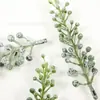 Venta Caliente en Ebay Helecho Artificial de Plástico Escarcha Blanca Plantas Acuáticas Guirnalda DIY Ramillete Pared de Flores Sombrero de Paja Flor de Muñeca Accesorios