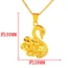 Novo Pingente de Cisne Dourado Imitação Vietnamita para Mulheres, Pingente de Cobre Banhado a Ouro 24K da Moda, Acessórios Transfronteiriços Venda por Atacado