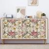 Cortina Floral Estilo Floresta para Armário de Plantas, Cortina à Prova de Poeira e que Protege a Privacidade para Armários, Prateleiras de Armazenamento e Armários de Armazenamento, Esconde a Bagunça, Trilho Deslizante sem Furo