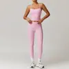 Conjunto de Fitness Cosido de Alta Elasticidad y Sensación de Piel Desnuda Manga Larga Camisola Combinación Libre Ropa Versátil de Conjunto Completo para Correr, Yoga, Casual