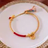 Nuevo Estilo Chino Gota de Aceite Calabaza Doble Pulsera Abierta Pulsera de Diseño Retro Francés Lujo Ligero Nicho Exquisita Joyería de Mano Al por Mayor