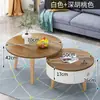 Mesa de Centro Nórdica para Uso Doméstico, Armazenamento Moderno para Sala de Estar, Design Minimalista para Apartamentos Pequenos, Mesa Lateral Redonda de Madeira Criativa Móvel para Sofá