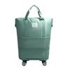 Bolsa de viaje con ruedas universales plegables y extendibles, bolsa de mano para viajar, ligera, gran capacidad de almacenamiento, bolsa de equipaje, bolsa de maternidad de doble capa