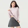 Moletom Lyocell com zíper parcial e gola alta para mulheres, blusa base espessa para outono e inverno, top interno quente escovado dos dois lados