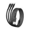Cable de Datos de Alta Calidad 66W Súper Carga Rápida Uno a Tres Cable de Carga Tres en Uno Logo Regalo Fábrica Mayorista