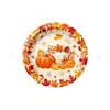 Artículos de Mesa para Fiesta Temática de Acción de Gracias de Otoño Calabaza Baya Hoja de Arce Platos de Papel Vasos de Papel Servilletas de Papel Set de Cena de Cosecha