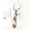 Corbata Jk para Mujer, Pajarita a Cuadros Marrones Estilo Japonés, Decoración para Camisa Casual, Pajarita sin Corbata, Estilo Universitario, Hecha a Mano por Hombres Dk