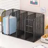 Caja de Almacenamiento de Libros de Escritorio Estantería para Estudiantes Estante Soporte para Libros Organizador de Papelería y Artículos Varios de Escritorio Portabolígrafos de Gran Capacidad