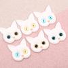 Accesorios de resina de gato con pupilas diferentes tridimensionales 3D hechos a mano pegamento de crema diy pegamento carcasa de teléfono móvil pasador de pelo accesorios para el cabello imanes para refrigerador