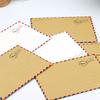 Retro Western Kraft papel envelope padrão de cor borda envelope de armazenamento de envelope de aviação 17,5 * 12 cm logotipo imprimível