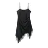 Comercio Exterior Transfronterizo Ropa de Mujer 2026 Nuevos Productos Estilo Europeo y Americano Diseño de Moda Empalme de Encaje Vestido con Tirantes 5919216