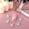 Tendência Popular Arte de Unhas Colorida Decorações de Borboleta 3D Desenhos Animados Pintados 3D Iridescente Decorações de Unhas DIY
