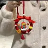 Pingente de Carro DIY Feito à Mão do Deus da Riqueza Vassoura Dourada Sino Saco de Material para Pendurar no Carro Presente de Aniversário para Namorado Pai