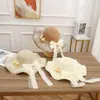 Chapéu de Palha de Aba Larga com Renda Doce Estilo Pastoral Francês para Mulheres, Chapéu de Proteção Solar para Férias de Primavera e Verão Que Faz o Rosto Parecer Menor