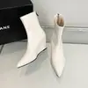 Primer Encuentro con Ji Po: Nueva Colección Otoño/Invierno 2026, Botines Estilo Francés Delgado para Mujer, Puntiagudos, de Piel Suave, con Tacón Alto Adelgazante