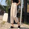 Pantalones casuales para niños y estudiantes Pantalones Hallen de nuevo estilo coreano con cordones Sueltos estilo Bf Casual Cintura alta Pantalones de pierna ancha Pantalones hasta el tobillo