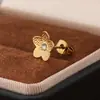 Brincos de Aço Inoxidável Brincos de Ouro 18K para Mulheres Transfronteiriços Novos Moda de Alto Padrão Celebridade da Internet Europeia e Americana Populares Brincos Mais Vendidos