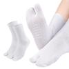 Tiras de Chinelo de Encaixe Rápido Meia de Cano Médio Meia de Perna Lenta Meia com Clipe para Dedos do Pé Almofada de Dedos do Pé Algodão Silicone Meias para Dedos dos Pés para Homens e Mulheres Antiderrapante Preto