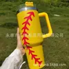 Copo Térmico de Aço Inoxidável 304 Série Baseball 40oz de Primeira Geração com Alça e Canudo, Copo de Gelo para Manter Frio Montável em Carro