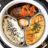 Bandeja de Acero Inoxidable con Forma de Ventilador para Cocinar al Vapor, Caja para Cocinar al Vapor, Rejilla para Cocinar al Vapor de Arroceras, Cesta Vaporera para Uso en Cocina, Cocción al Vapor de Alimentos, Cocción al Vapor de Huevos y Cocción al Vapor con Separación de Agua