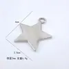 Fabricante em Estoque Atacado Acessórios de Ferragem para Malas Puxador de Zíper Placa Puxadora Estrela de Cinco Pontas Pingente de Aba Puxadora Estrela de Metal Pingente